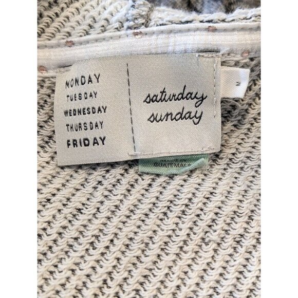 Anthropologie Saturday Sunday Rehearsal Cropped Hoodie Sweatshirt Women Med Gray - Picture 7 of 7
